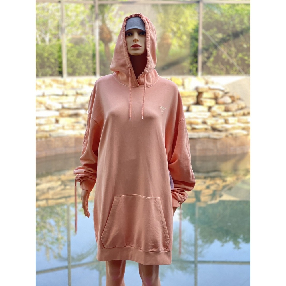 Guess Diane Hooded Sweater Dress Prairie Sunset L NWT